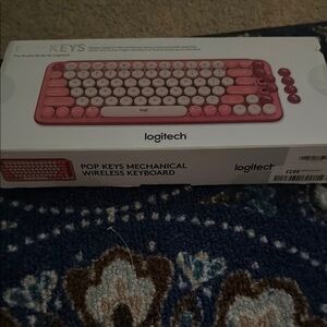 Logitech Rose Pink Mechanical Wireless Keyboard